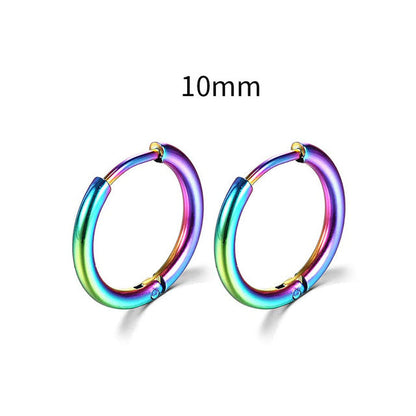 2025 New Simple Stainless Steel Gold Small Earrings Cartilage Ear Piercing Jewelry